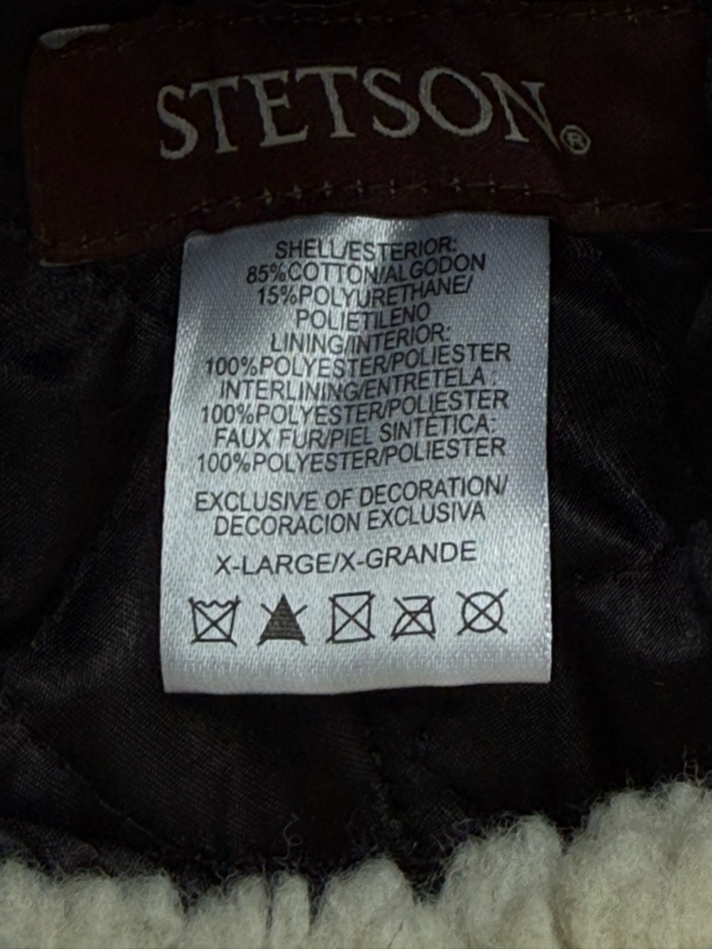 Stetson Trapper Hat Green with Cream Sherpa Trim - Picture 5 of 5